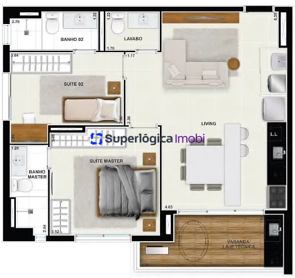 Apartamento, 1 quarto, 67 m² - Foto 60