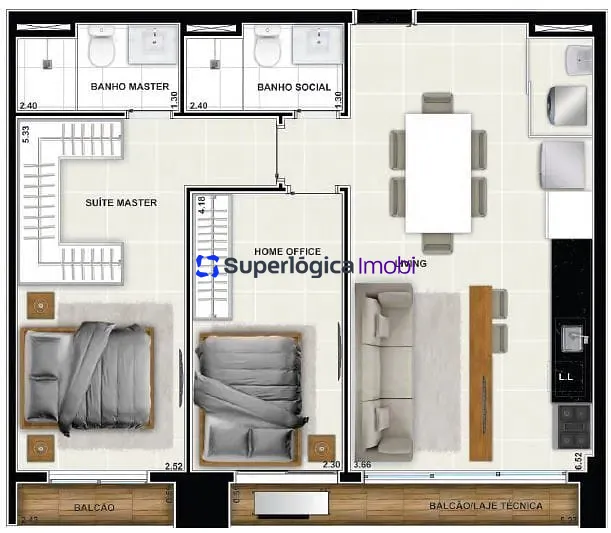 Apartamento, 2 quartos, 71 m² - Foto 57