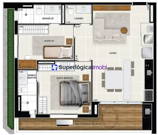 Apartamento, 2 quartos, 71 m² - Foto 61