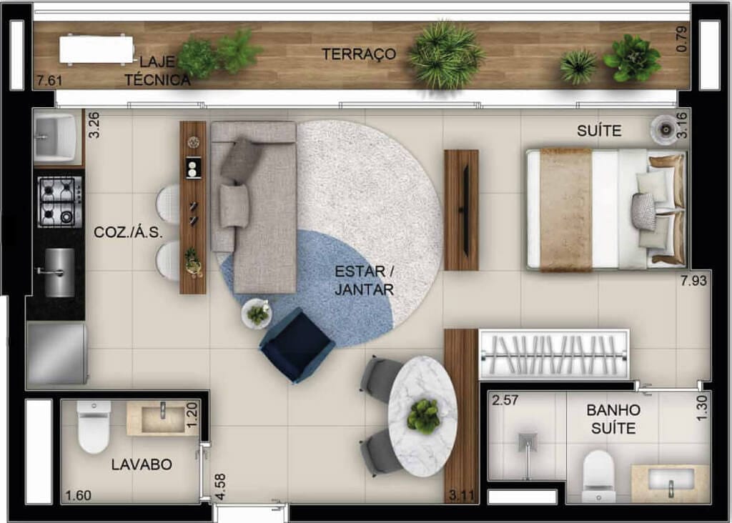 Apartamento, 1 quarto, 48 m² - Foto 23