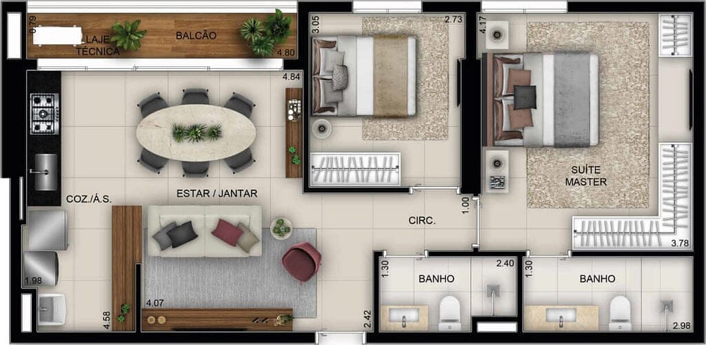 Apartamento, 1 quarto, 48 m² - Foto 25