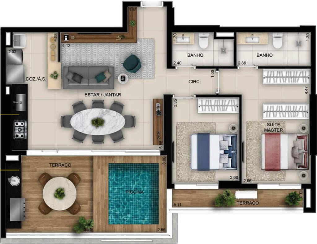 Apartamento, 1 quarto, 48 m² - Foto 27