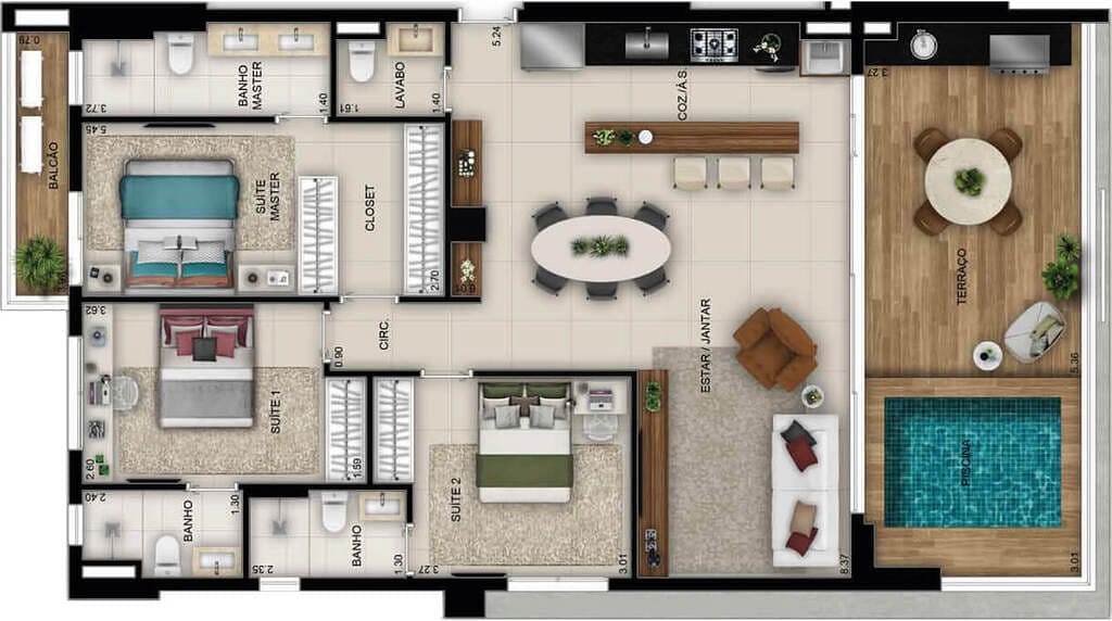 Apartamento, 1 quarto, 48 m² - Foto 28