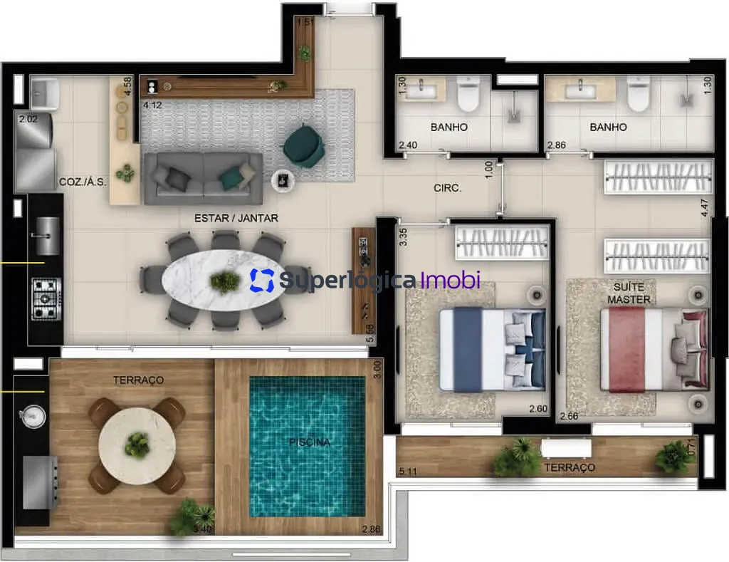 Apartamento, 1 quarto, 48 m² - Foto 27