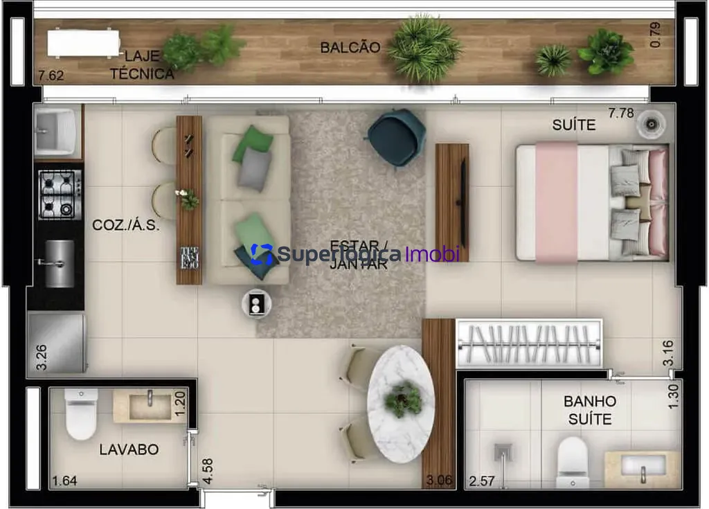 Apartamento, 1 quarto, 78 m² - Foto 22