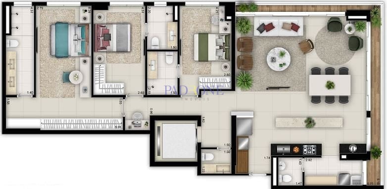 Apartamento à venda com 3 quartos, 150m² - Foto 24