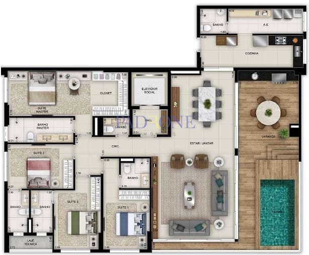 Apartamento à venda com 3 quartos, 150m² - Foto 28