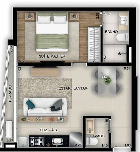 Apartamento, 1 quarto, 163 m² - Foto 35