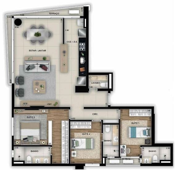 Apartamento, 1 quarto, 163 m² - Foto 44