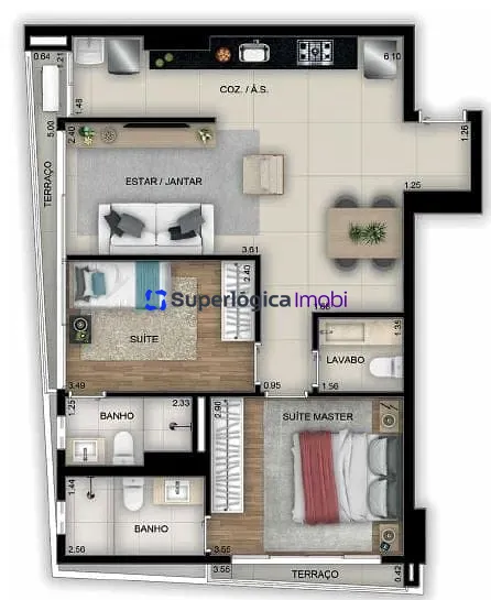 Apartamento, 1 quarto, 163 m² - Foto 39