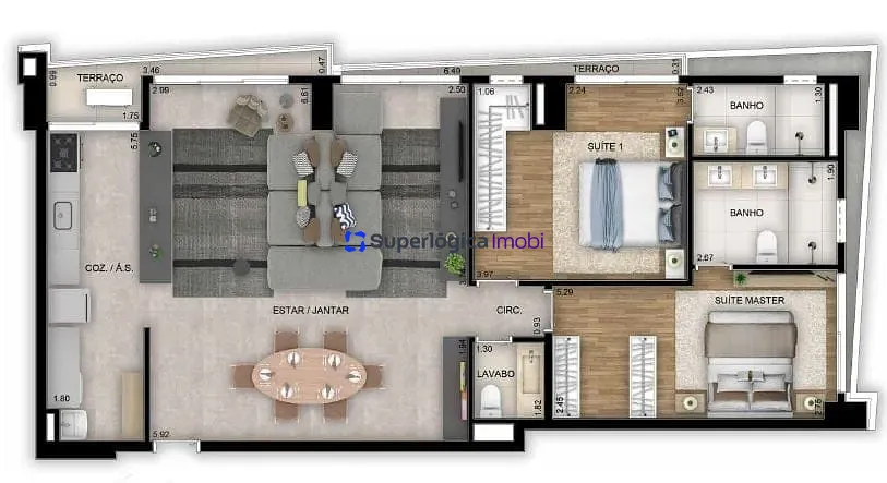 Apartamento, 3 quartos, 119 m² - Foto 43