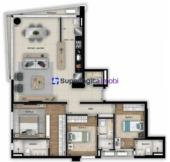 Apartamento, 3 quartos, 119 m² - Foto 44