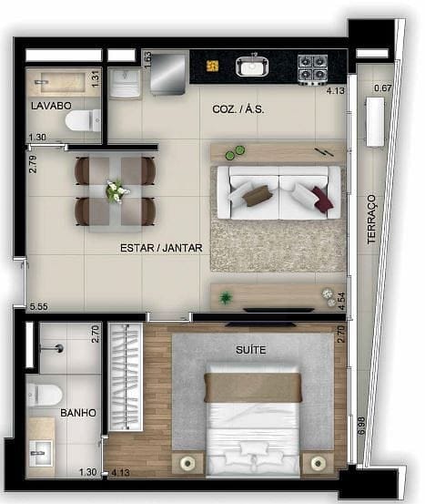 Apartamento, 1 quarto, 49 m² - Foto 38