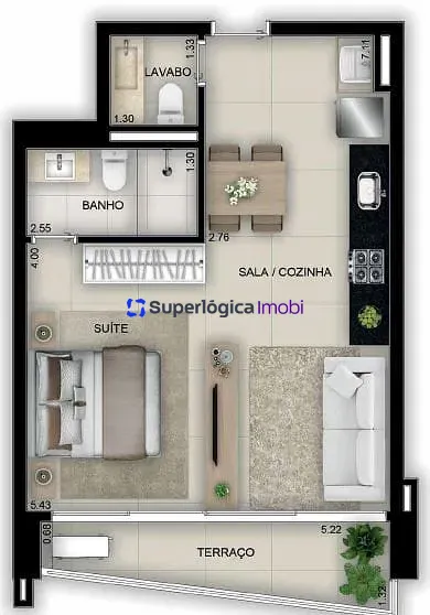 Apartamento, 1 quarto, 49 m² - Foto 36