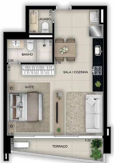 Apartamento, 1 quarto, 46 m² - Foto 36