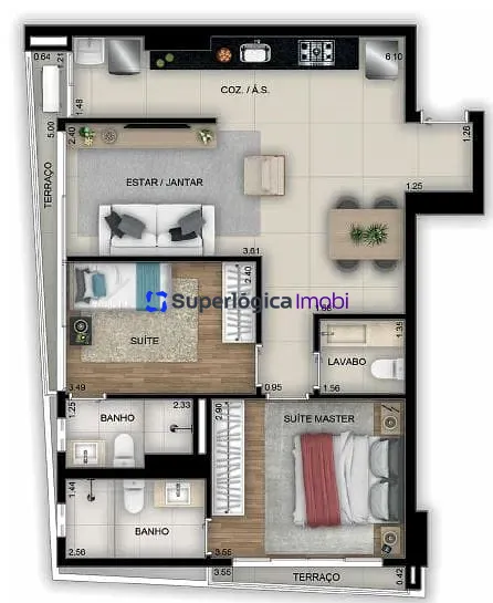 Apartamento, 1 quarto, 46 m² - Foto 39