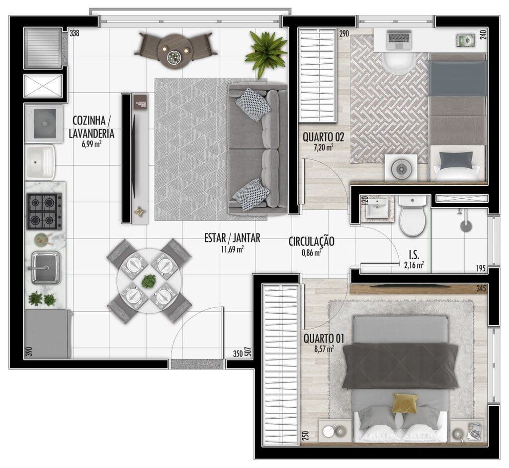 Apartamento à venda com 2 quartos, 53m² - Foto 18