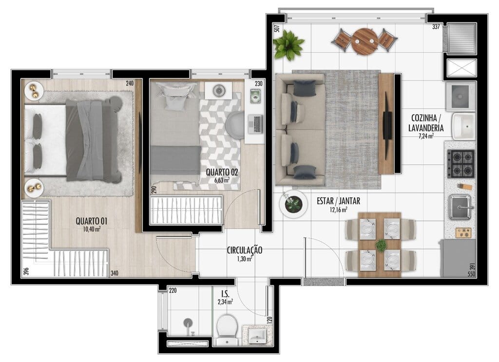 Apartamento à venda com 2 quartos, 53m² - Foto 19