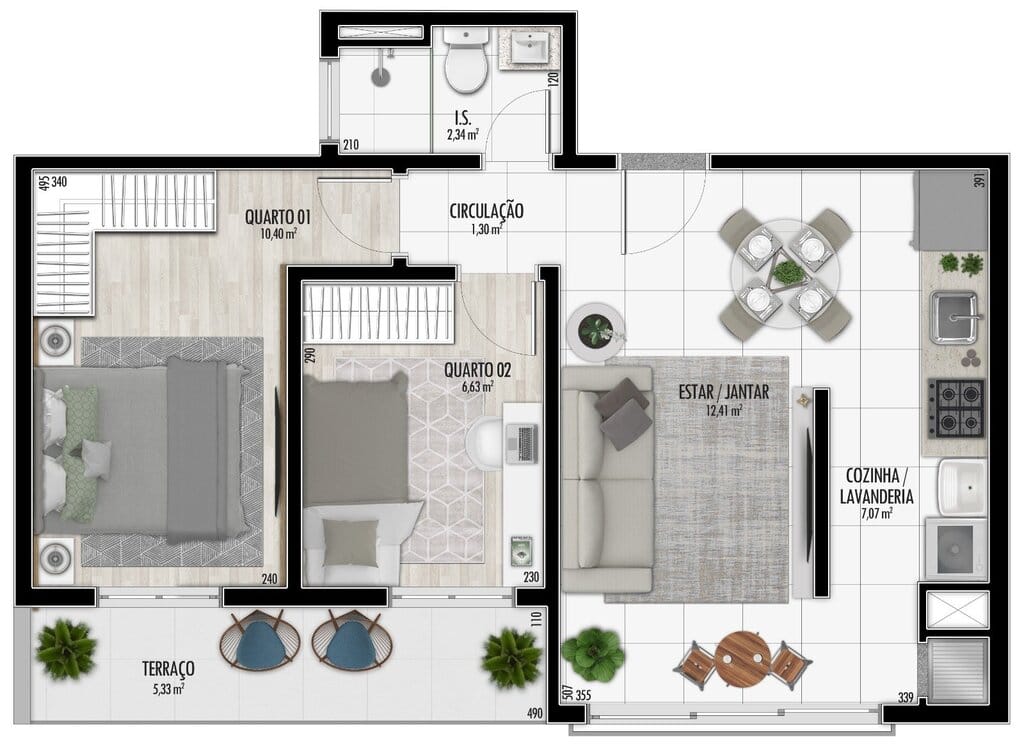 Apartamento à venda com 2 quartos, 53m² - Foto 20