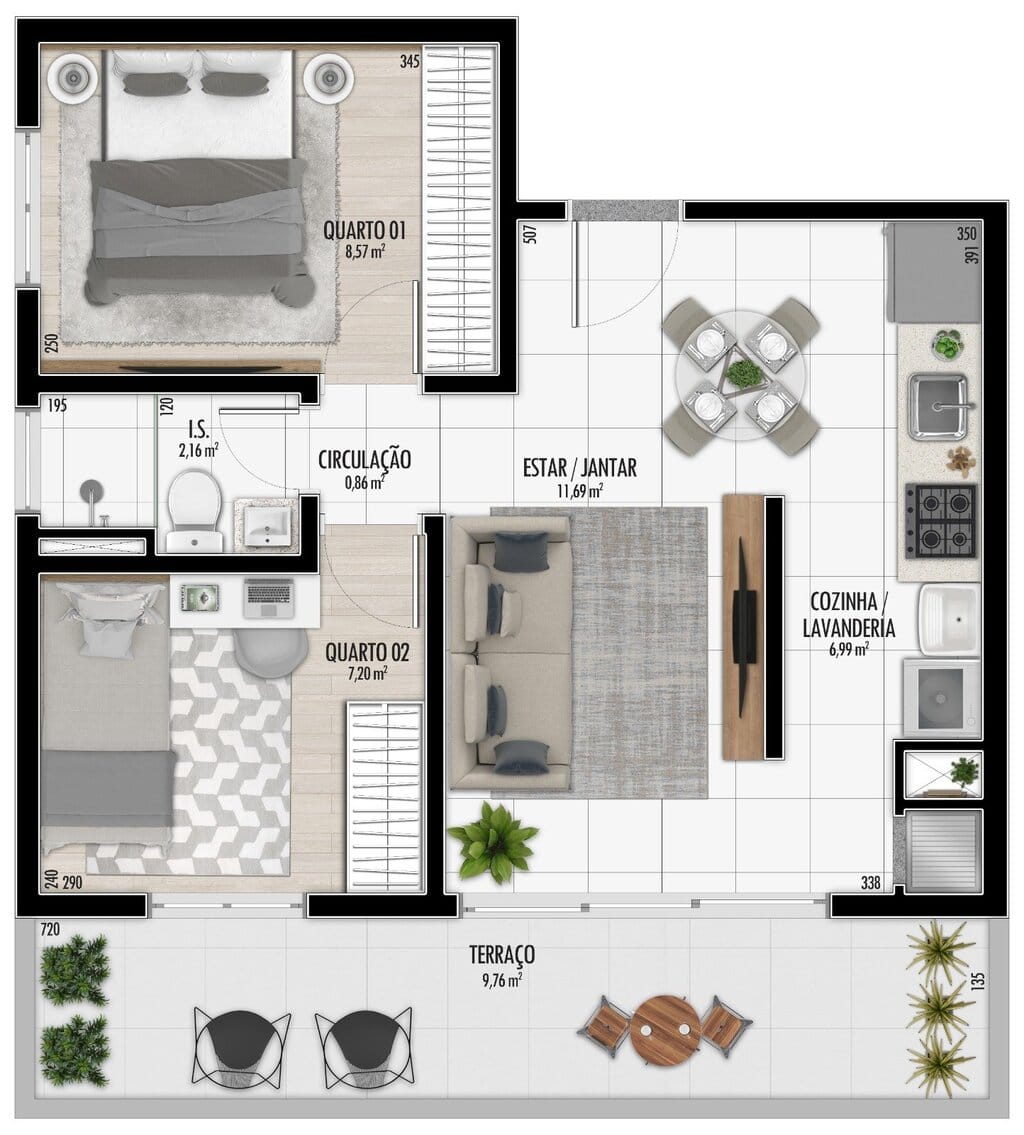 Apartamento à venda com 2 quartos, 53m² - Foto 22