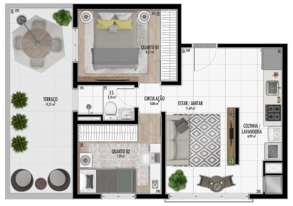 Apartamento à venda com 2 quartos, 53m² - Foto 23