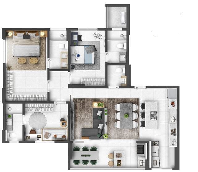 Apartamento, 3 quartos, 121 m² - Foto 43