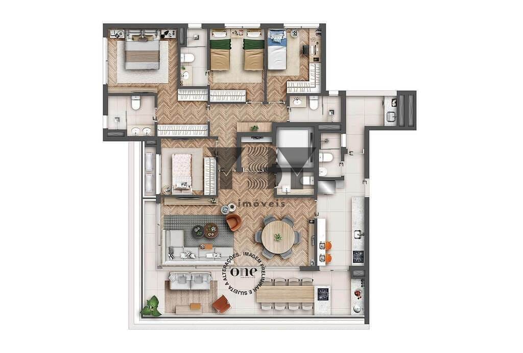 Apartamento à venda com 4 quartos, 205m² - Foto 14