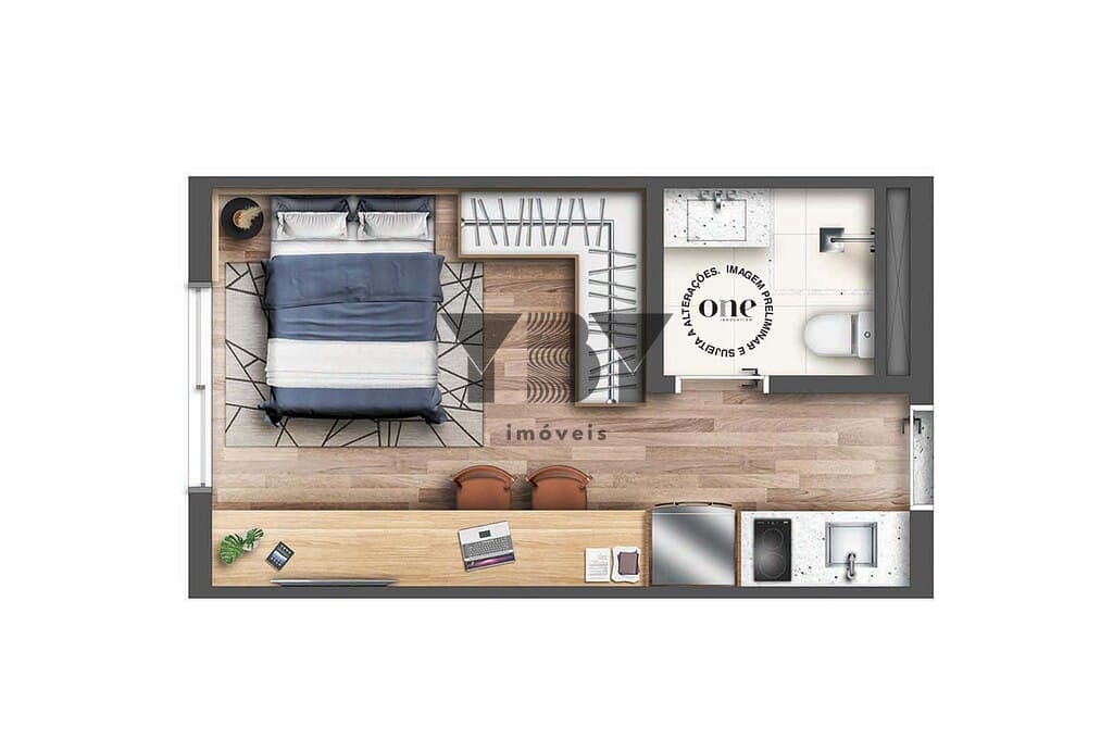 Apartamento, 1 quarto, 25 m² - Foto 6