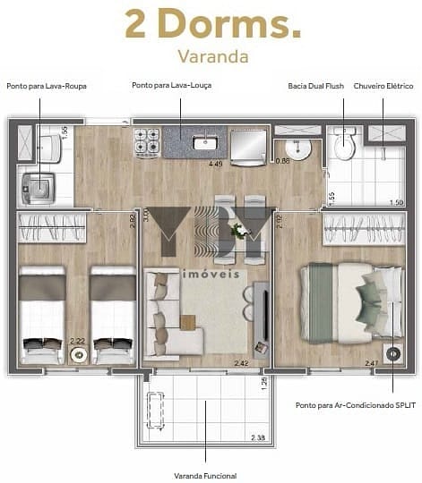 Apartamento, 1 quarto, 38 m² - Foto 37