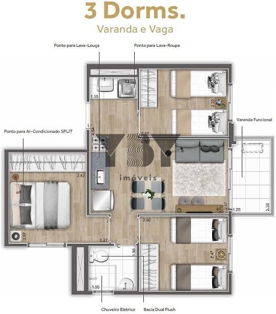 Apartamento, 1 quarto, 38 m² - Foto 38