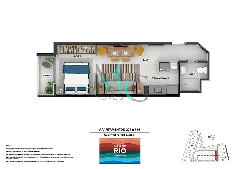 Apartamento, 1 quarto, 36 m² - Foto 20