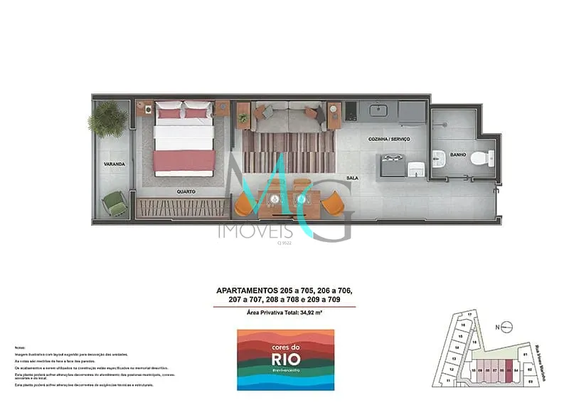 Apartamento, 1 quarto, 36 m² - Foto 21