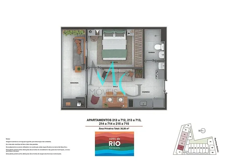 Apartamento, 1 quarto, 36 m² - Foto 27