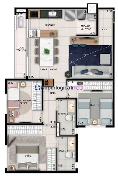 Apartamento, 3 quartos, 76 m² - Foto 19