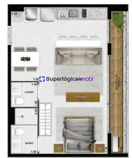 Apartamento, 1 quarto, 51 m² - Foto 31