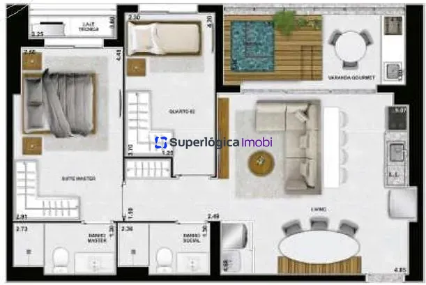 Apartamento, 1 quarto, 51 m² - Foto 36
