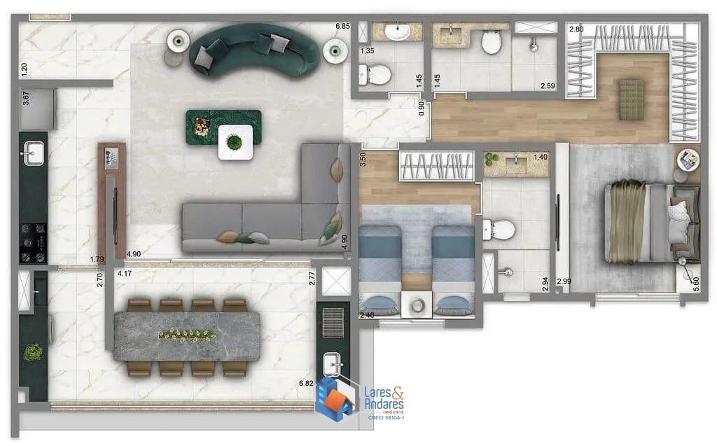 Apartamento, 3 quartos, 122 m² - Foto 13