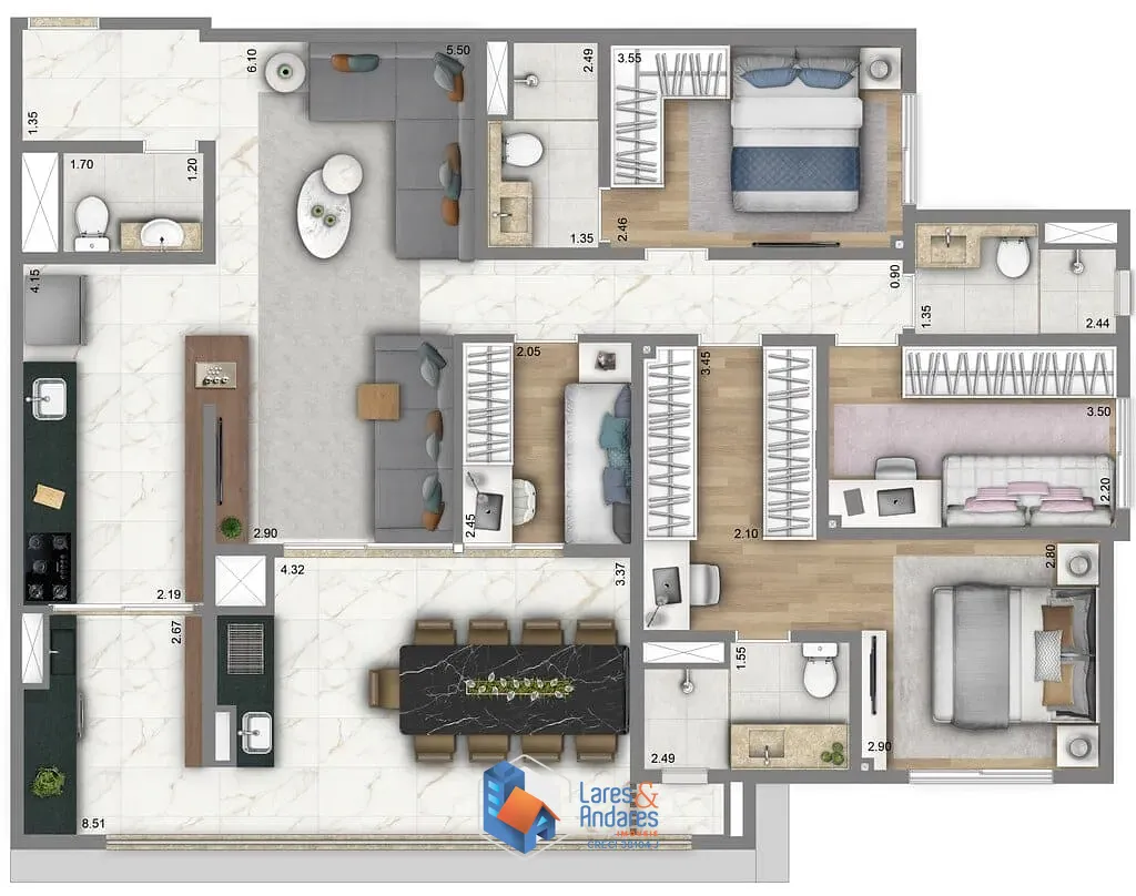 Apartamento, 3 quartos, 122 m² - Foto 15