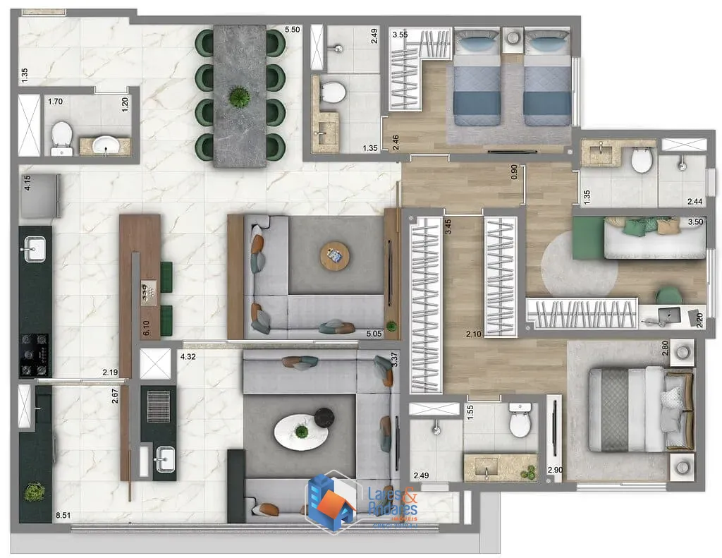 Apartamento, 3 quartos, 122 m² - Foto 16