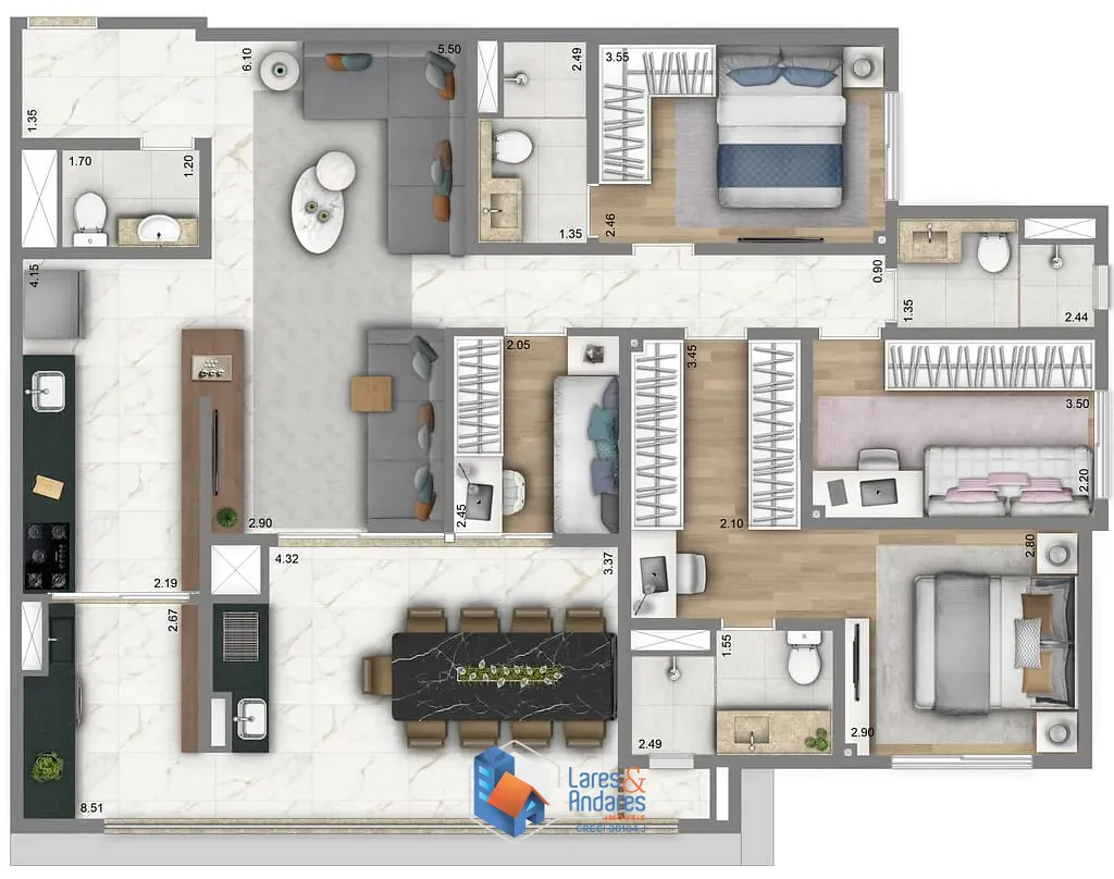 Apartamento, 3 quartos, 100 m² - Foto 15