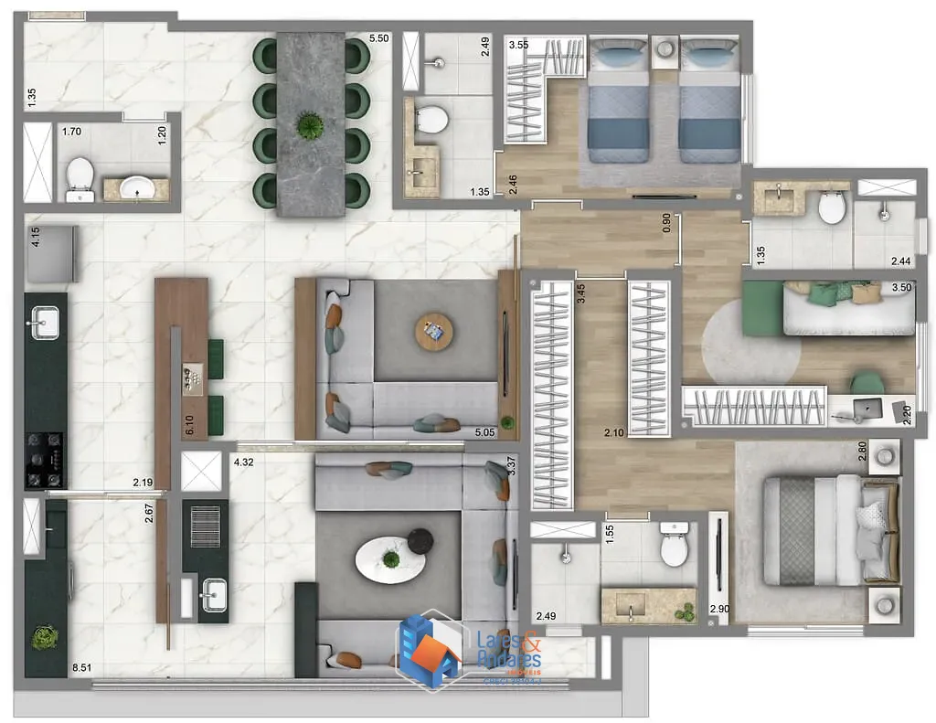Apartamento, 3 quartos, 100 m² - Foto 16