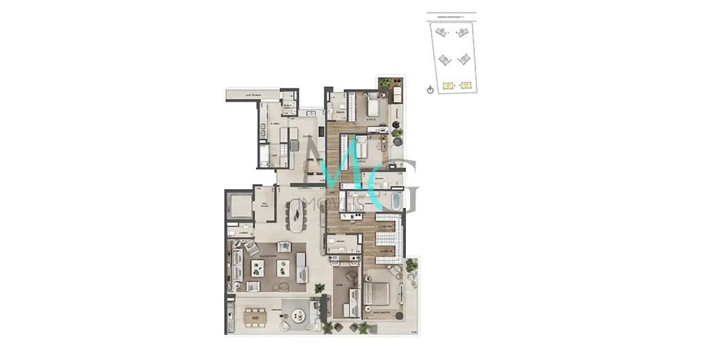 Apartamento, 4 quartos, 231 m² - Foto 62