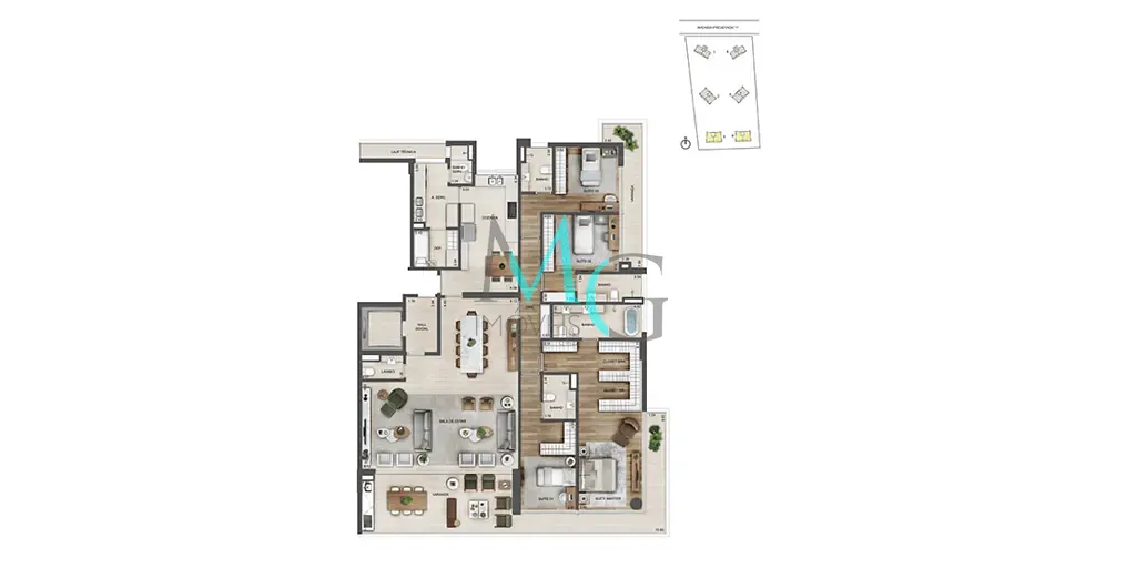 Apartamento, 4 quartos, 231 m² - Foto 61