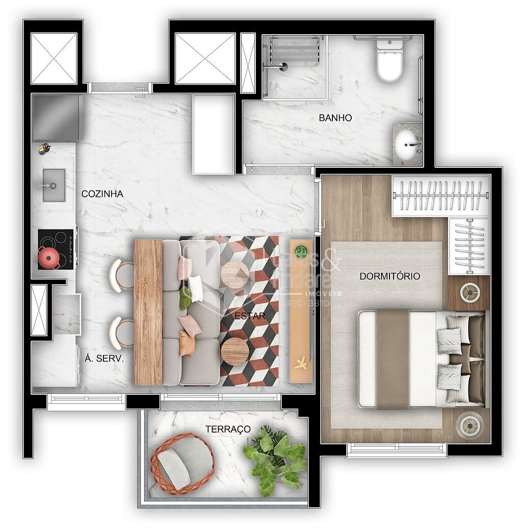 Apartamento à venda com 2 quartos, 42m² - Foto 30