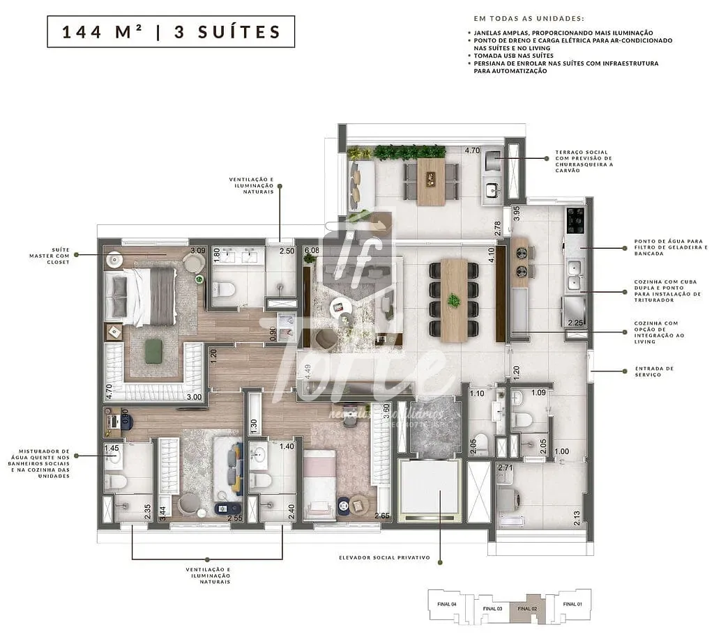 Apartamento, 3 quartos, 144 m² - Foto 20