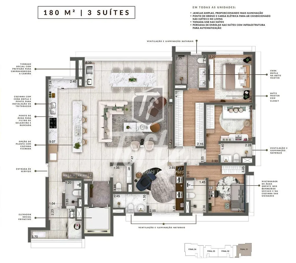 Apartamento, 3 quartos, 144 m² - Foto 21