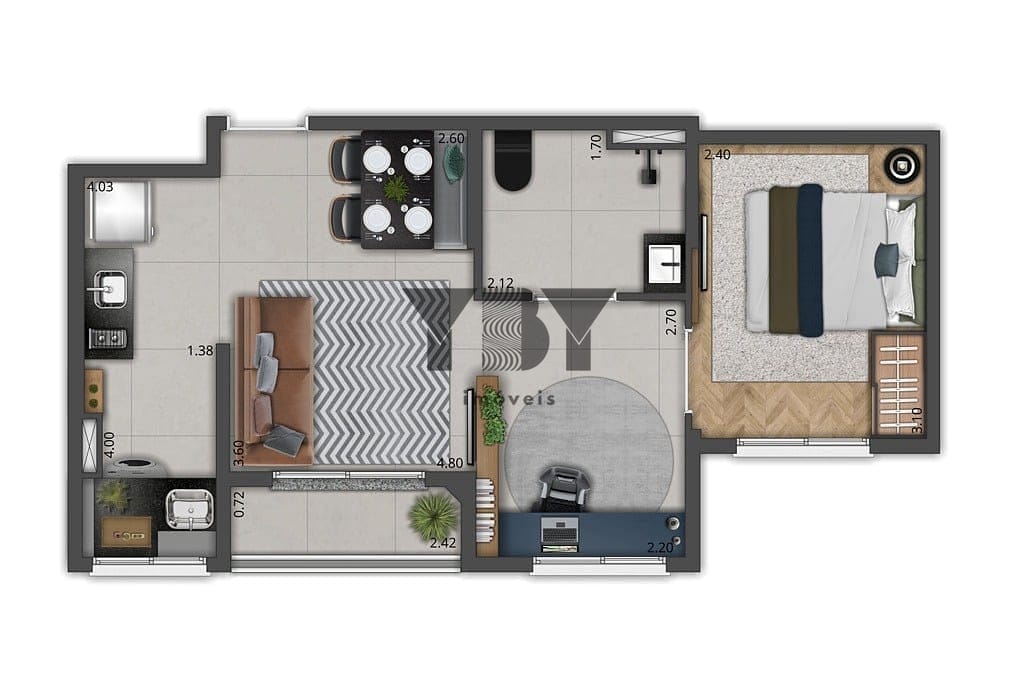 Apartamento, 1 quarto, 39 m² - Foto 20