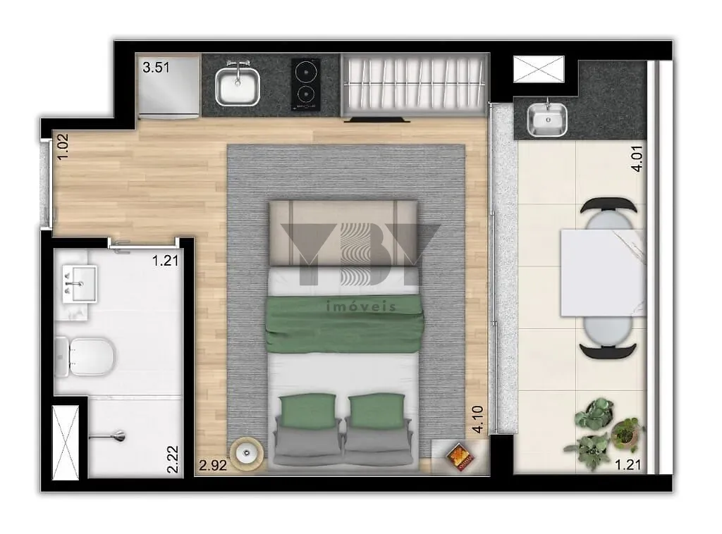 Apartamento, 1 quarto, 36 m² - Foto 20