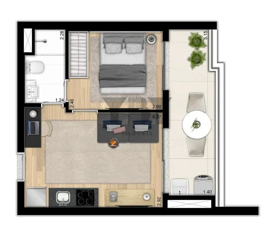 Apartamento, 1 quarto, 36 m² - Foto 21