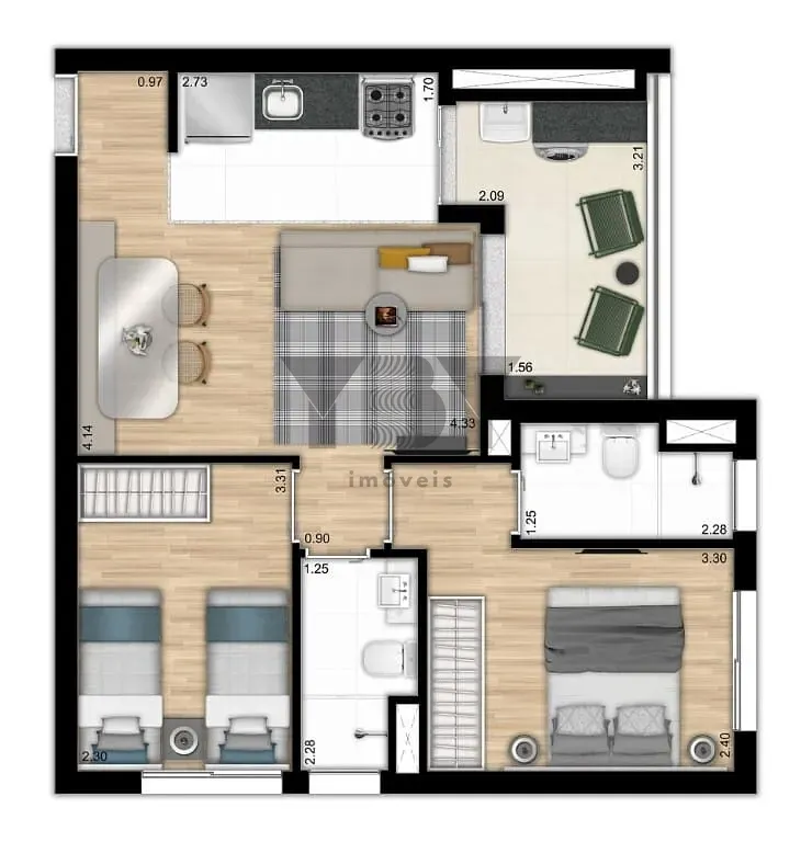 Apartamento, 1 quarto, 36 m² - Foto 22